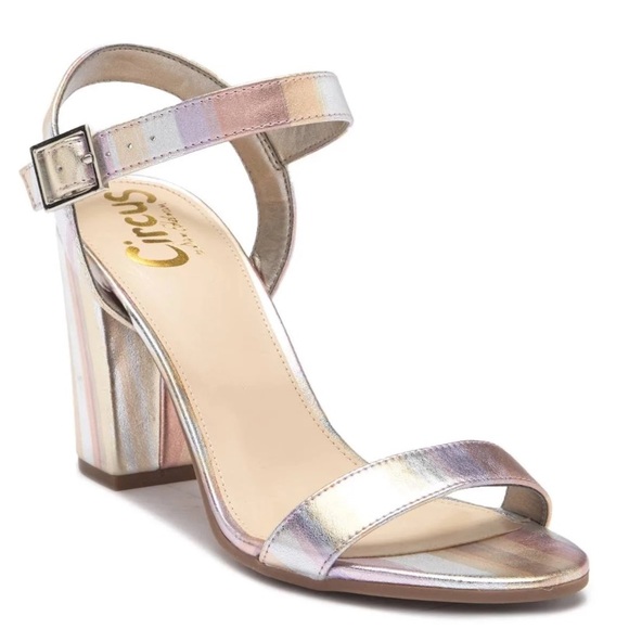 Circus by Sam Edelman Silver Metallic Chunky Heel Sandals Women’s 7 - Picture 6 of 6